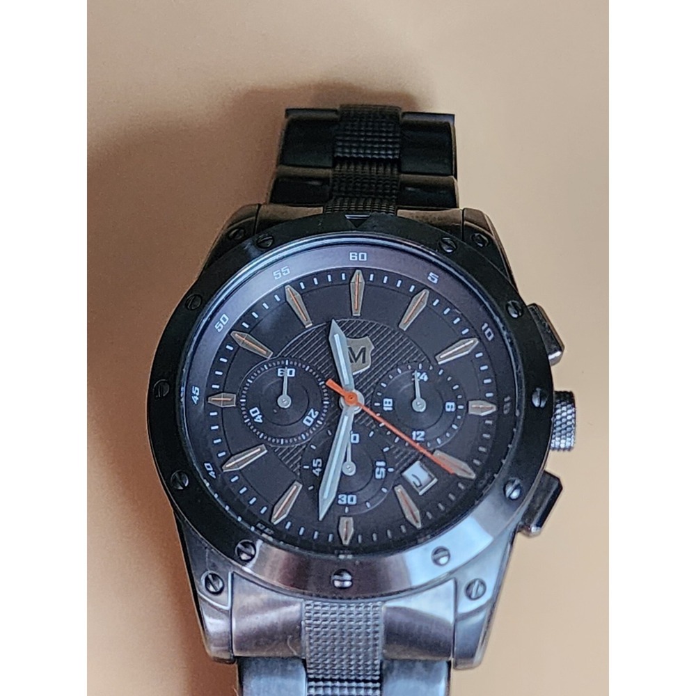 ANDREW MARC Men's Watch Chronograph Heritage‎ Racer Stainless Steel Band